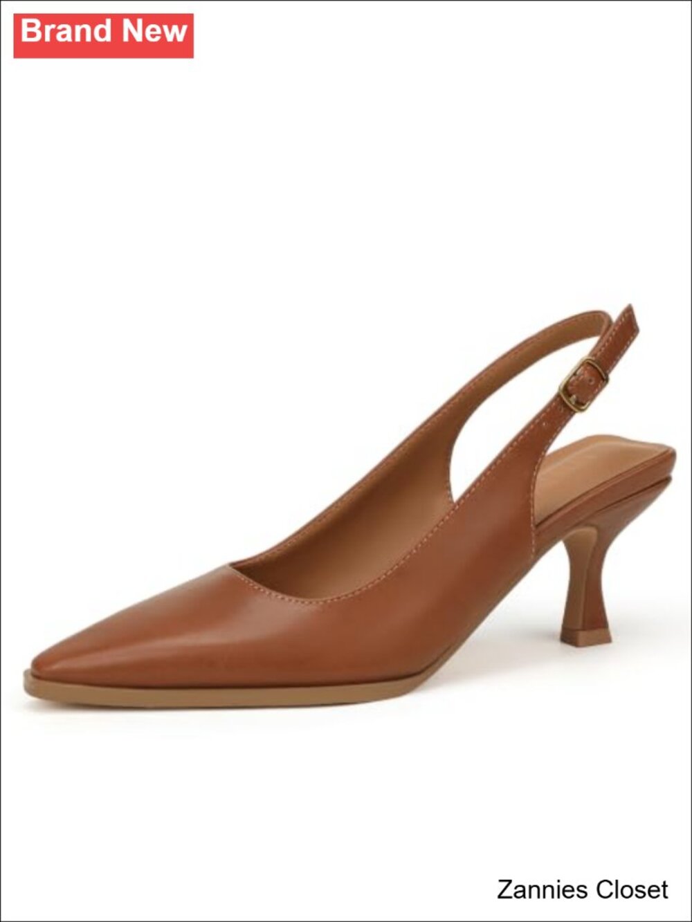 ✨ IDIFU Women's Slingback Kitten Heels Pointed Toe Wedding Party Dress Pumps